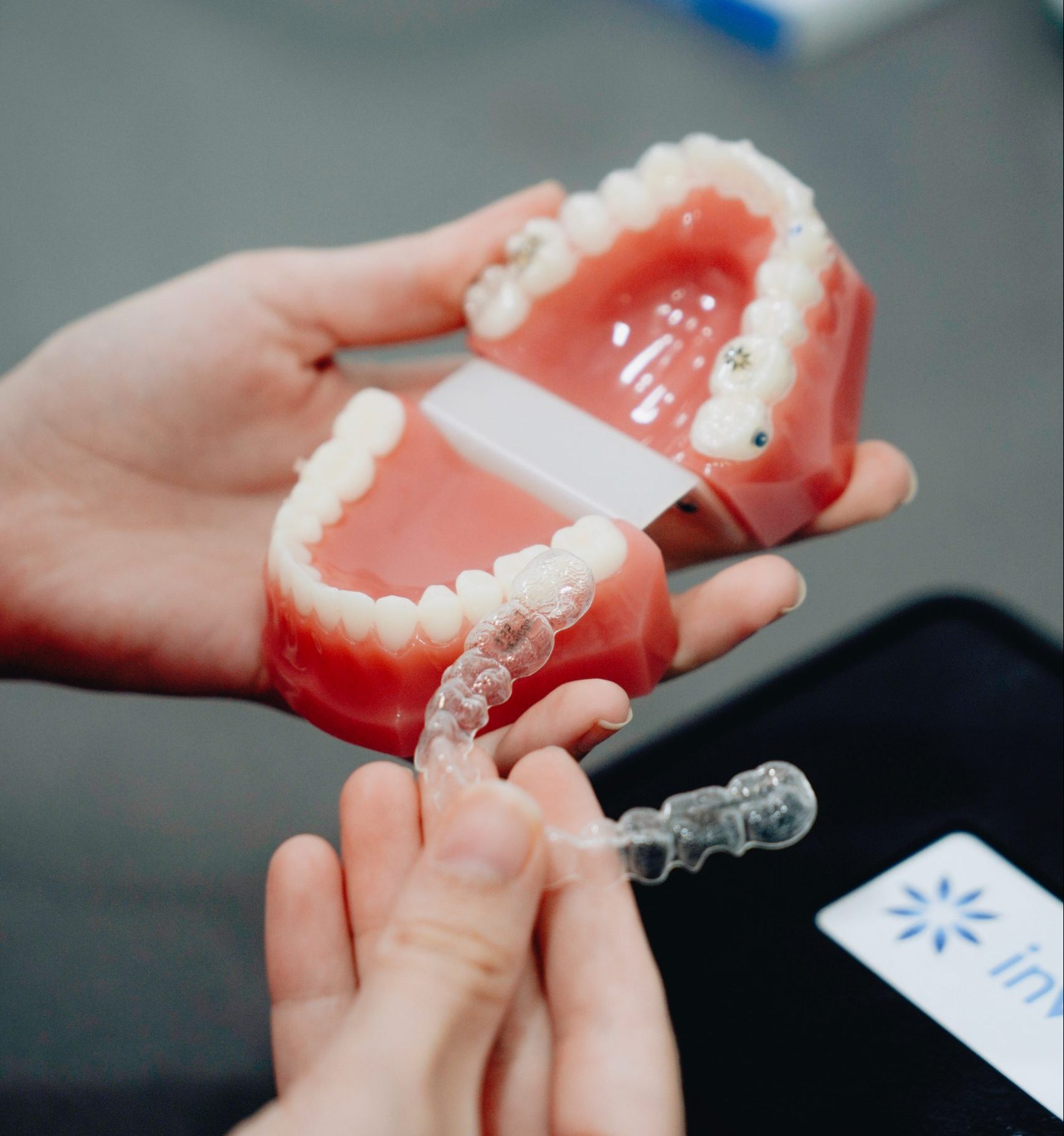 invisalign aligner and model